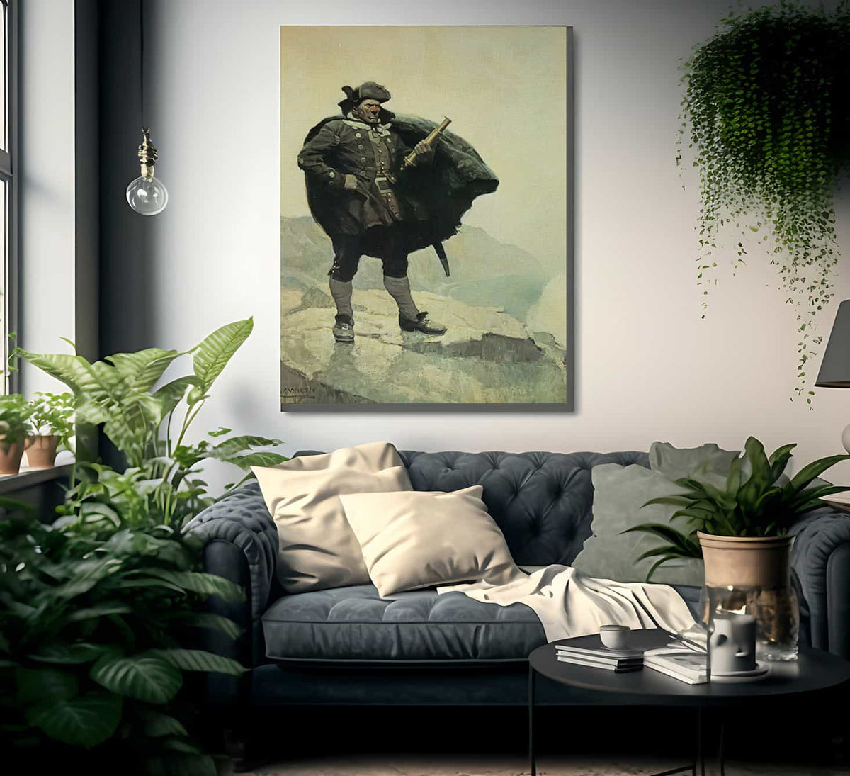 Captain Bill Bones By NC Wyeth Fine Art Print