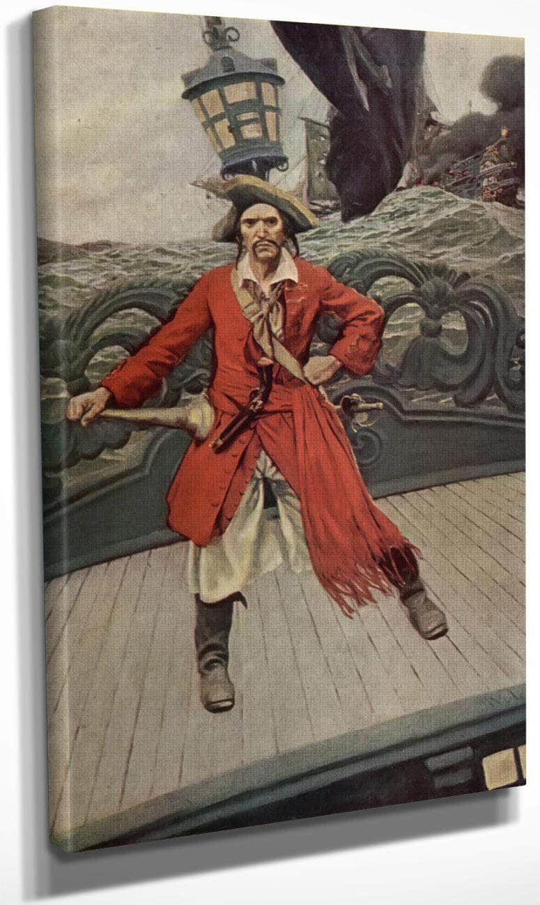 Captain Keitt By Howard Pyle Fine Art Print