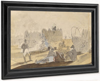 Caravan With Covered Wagons [Recto] By Winslow Homer Fine Art Print