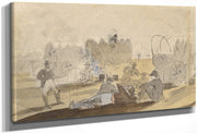 Caravan With Covered Wagons [Recto] By Winslow Homer Fine Art Print