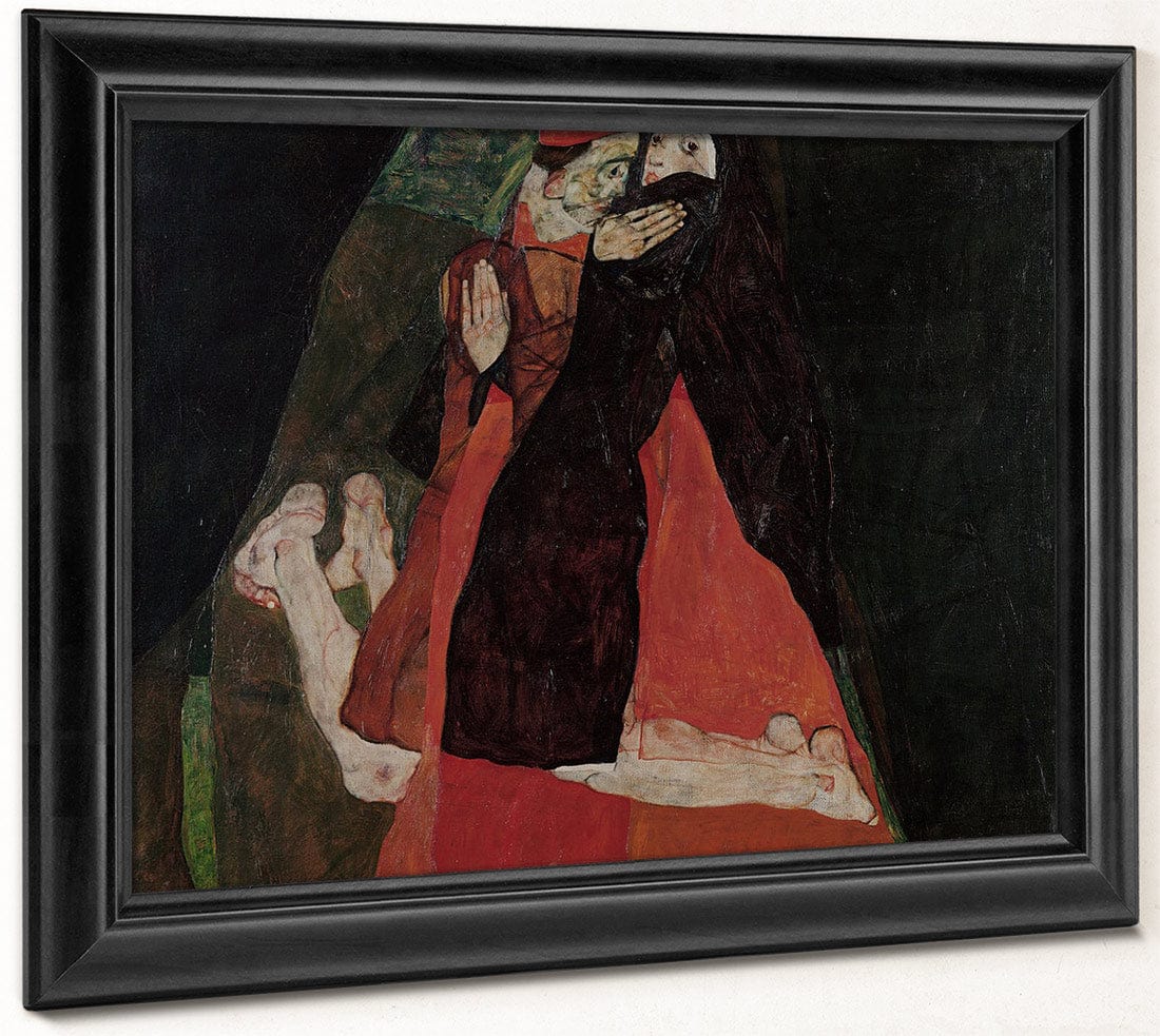 Cardinal And Nun Caress 1912 Expressionism Pc By Egon Schiele Fine Art Print