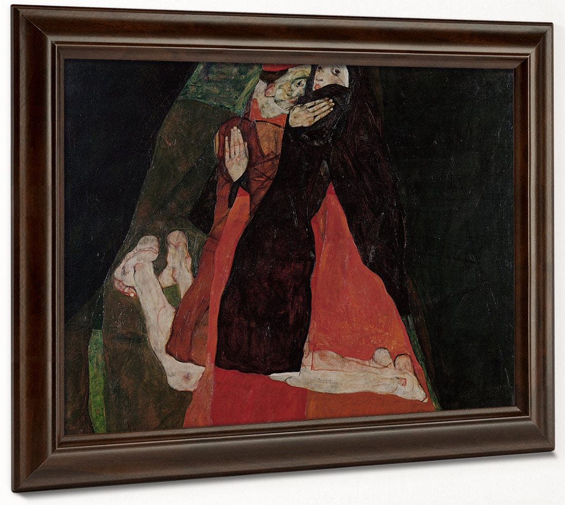 Cardinal And Nun Caress 1912 Expressionism Pc By Egon Schiele Fine Art Print