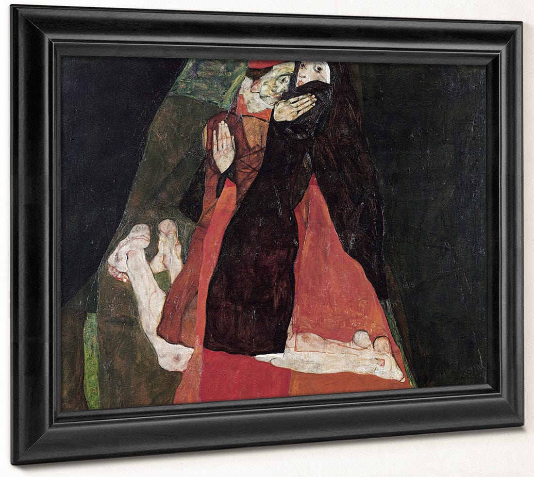 Cardinal And Nun (Tenderness) By Egon Schiele Fine Art Print