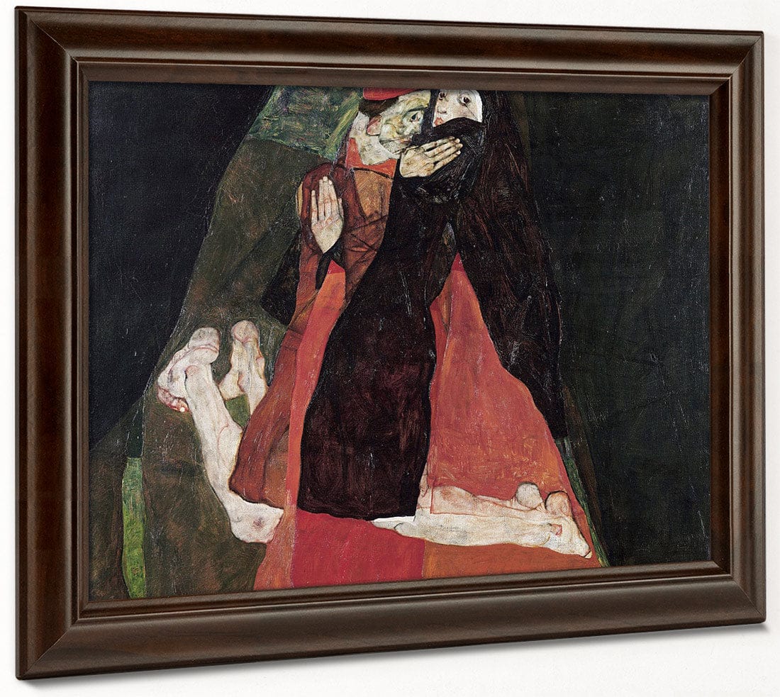 Cardinal And Nun (Tenderness) By Egon Schiele Fine Art Print