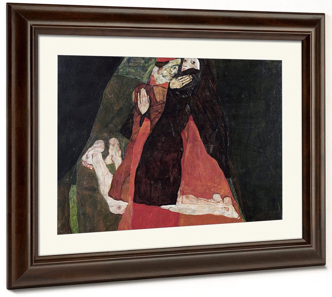 Cardinal And Nun (Tenderness) By Egon Schiele Fine Art Print