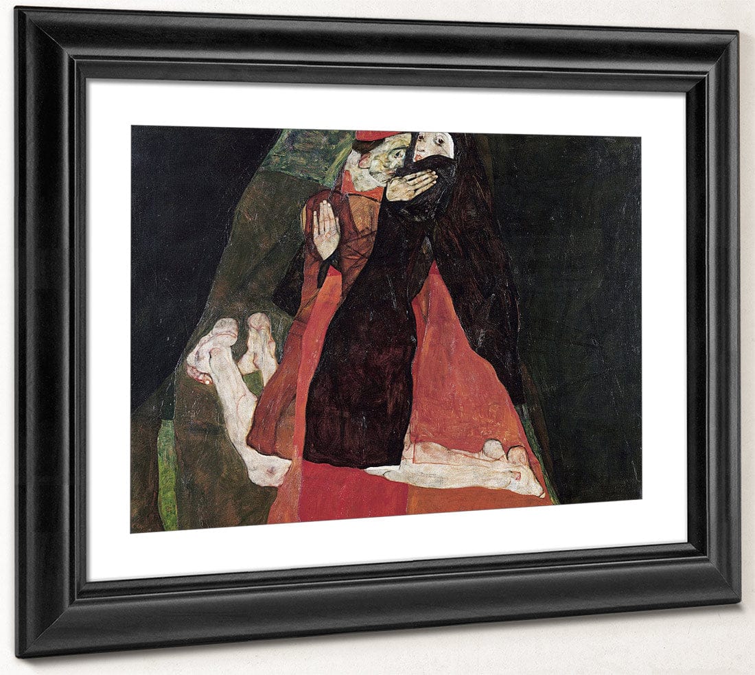 Cardinal And Nun (Tenderness) By Egon Schiele Fine Art Print