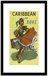 Caribbean  Vintage Poster Fine Art Print