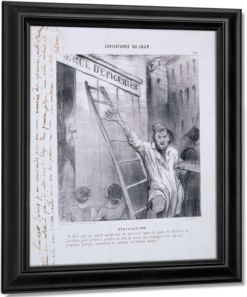 Caricatures Du Jour Desillusion! By Honore Daumier Fine Art Print