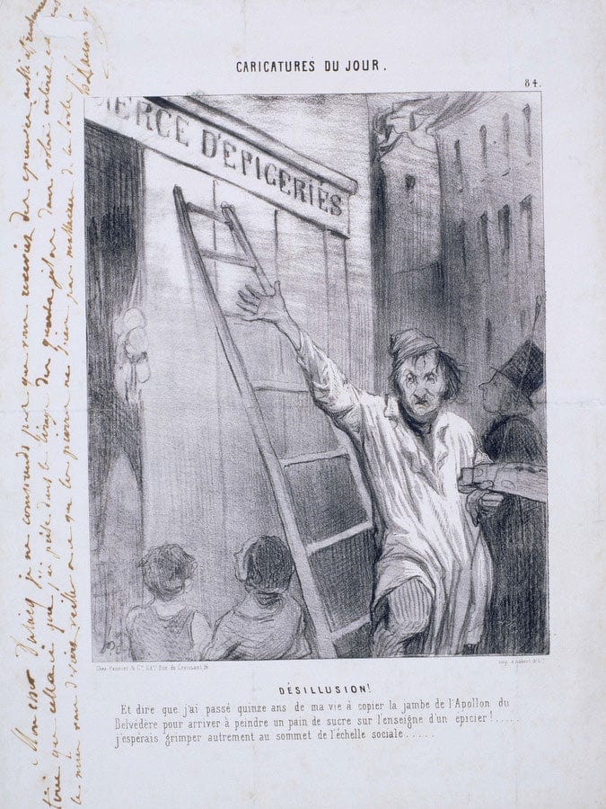 Caricatures Du Jour Desillusion! By Honore Daumier Fine Art Print