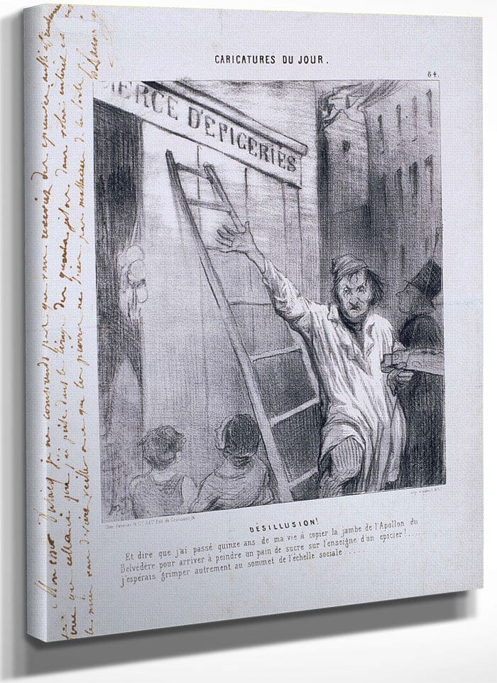 Caricatures Du Jour Desillusion! By Honore Daumier Fine Art Print