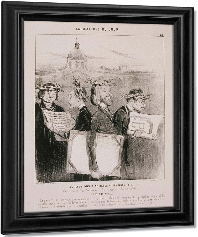 Caricatures Du Jour Les Illusions D'artistes By Honore Daumier Fine Art Print