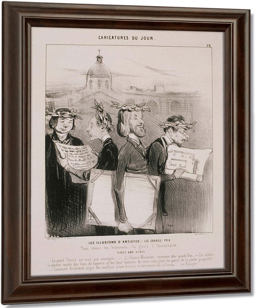 Caricatures Du Jour Les Illusions D'artistes By Honore Daumier Fine Art Print