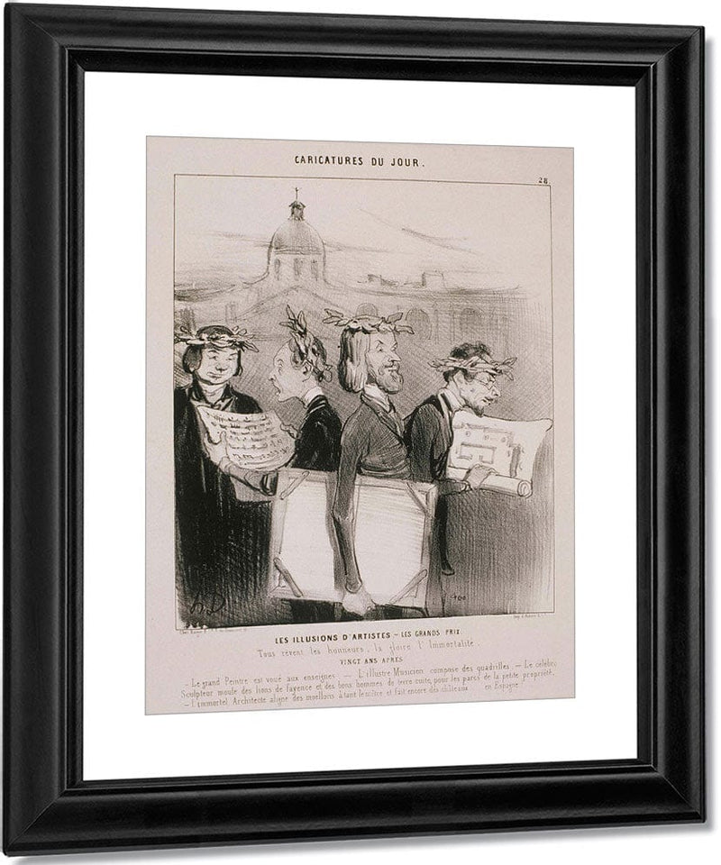 Caricatures Du Jour Les Illusions D'artistes By Honore Daumier Fine Art Print