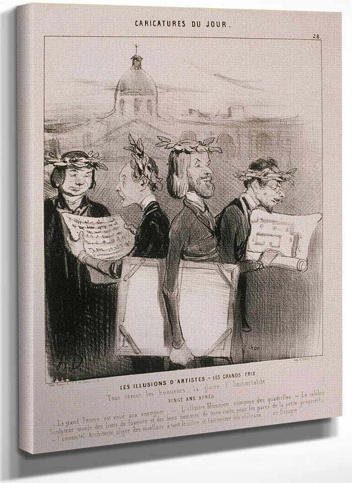 Caricatures Du Jour Les Illusions D'artistes By Honore Daumier Fine Art Print