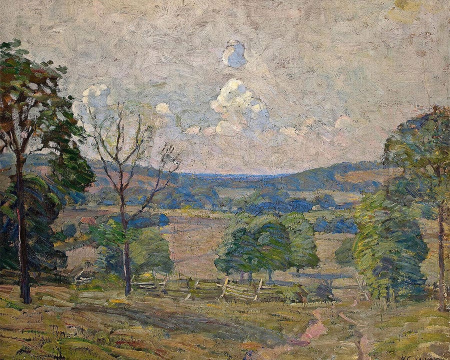 Cart Track At Rocky Hill By NC Wyeth Fine Art Print