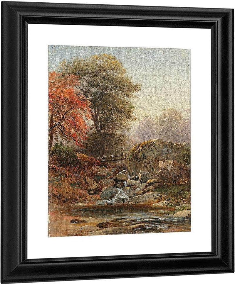Cascade With Footbridge by Sanford Robinson Gifford Fine Art Print