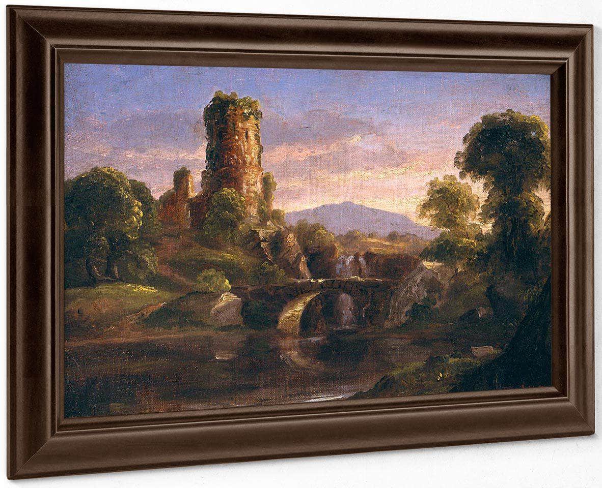 Castle And River By Cole Thomas Fine Art Print