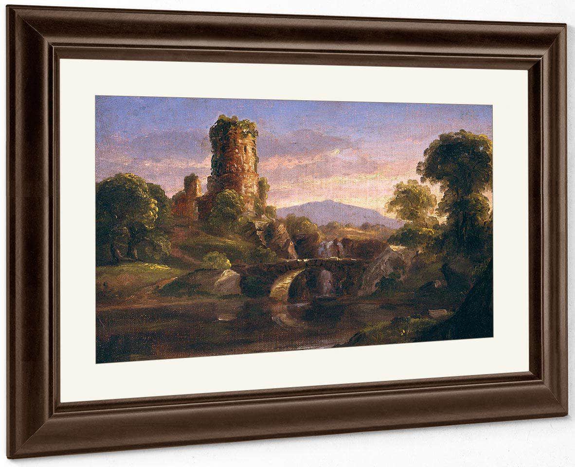 Castle And River By Cole Thomas Fine Art Print