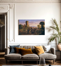 Castle And River By Cole Thomas Fine Art Print