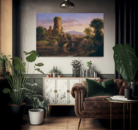 Castle And River By Cole Thomas Fine Art Print