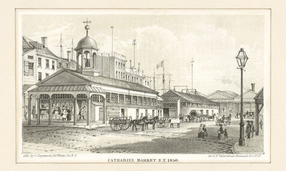 Catharine Market N.Y. 1850 2 By George Hayward Fine Art Print