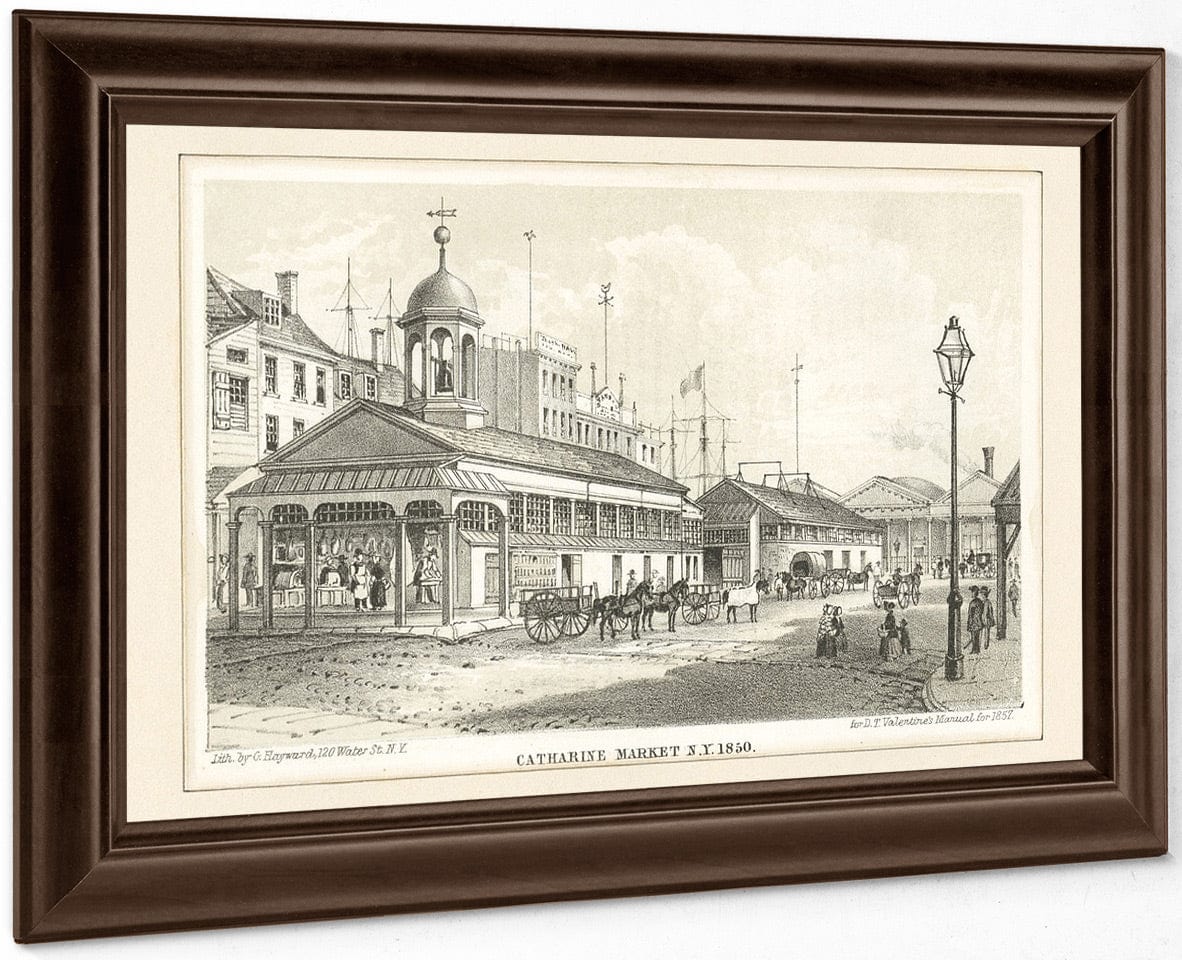 Catharine Market N.Y. 1850 2 By George Hayward Fine Art Print