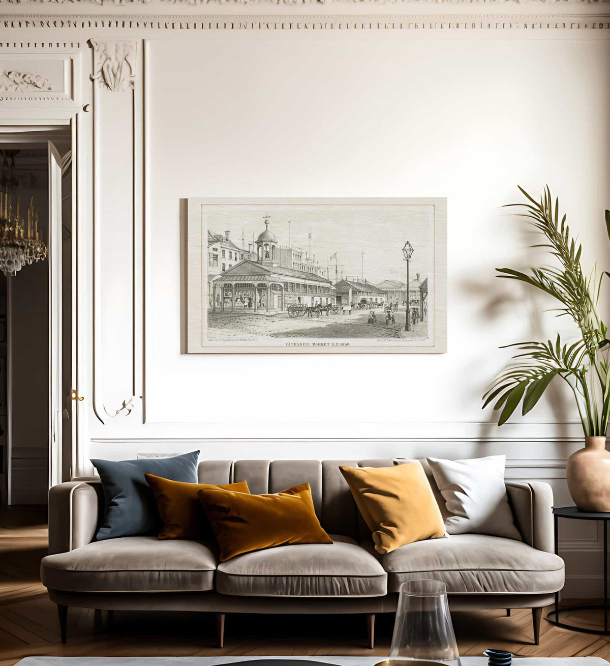 Catharine Market N.Y. 1850 2 By George Hayward Fine Art Print