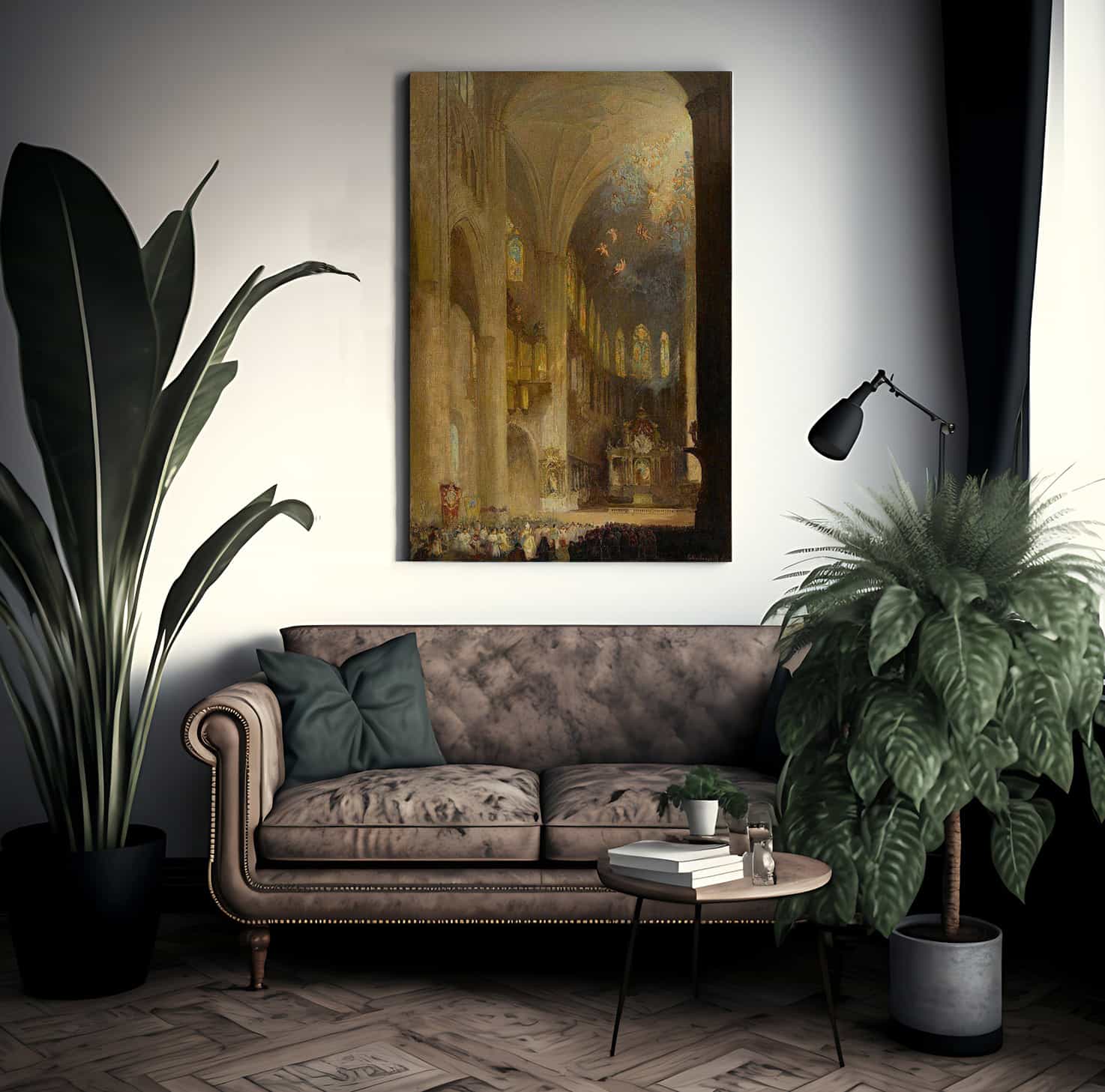 Cathedral Interior By Colin Campbell Cooper Fine Art Print