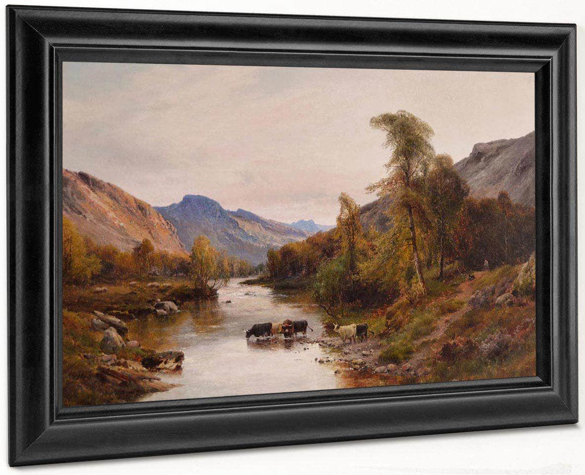 Cattle In The Highlands By Alfred De Breanski Fine Art Print