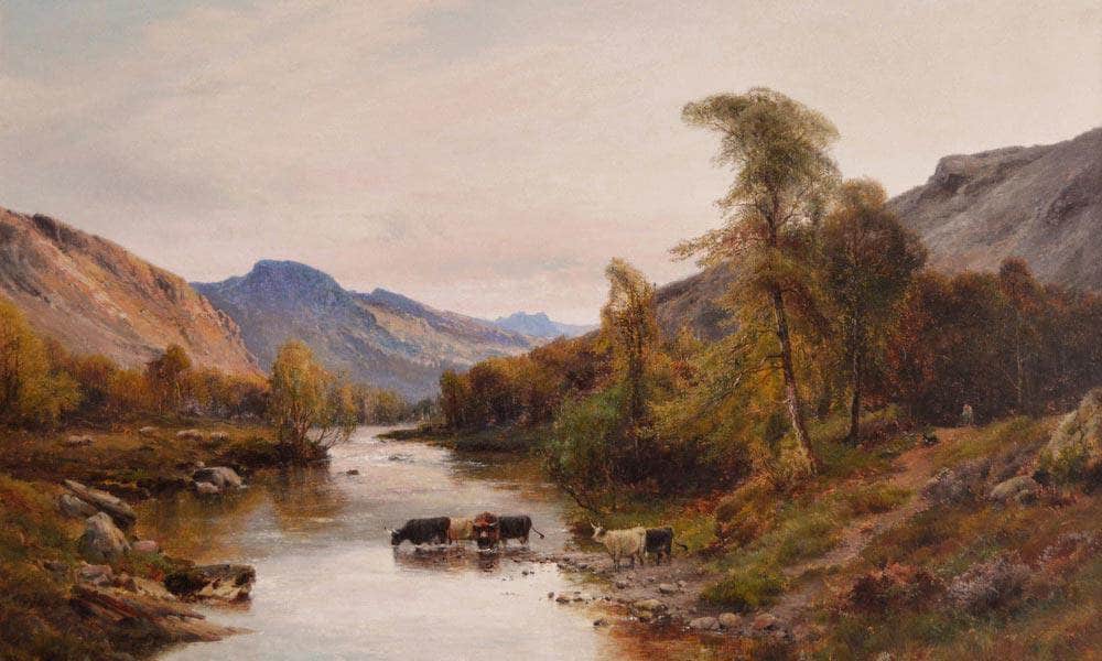 Cattle In The Highlands By Alfred De Breanski Fine Art Print
