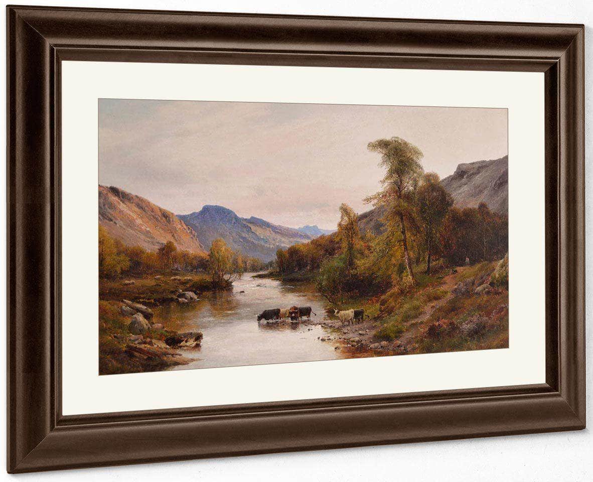 Cattle In The Highlands By Alfred De Breanski Fine Art Print