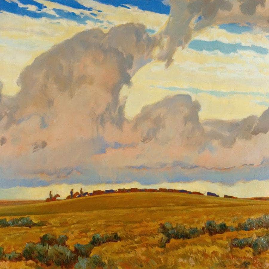Cattle Range By Maynard Dixon Fine Art Print
