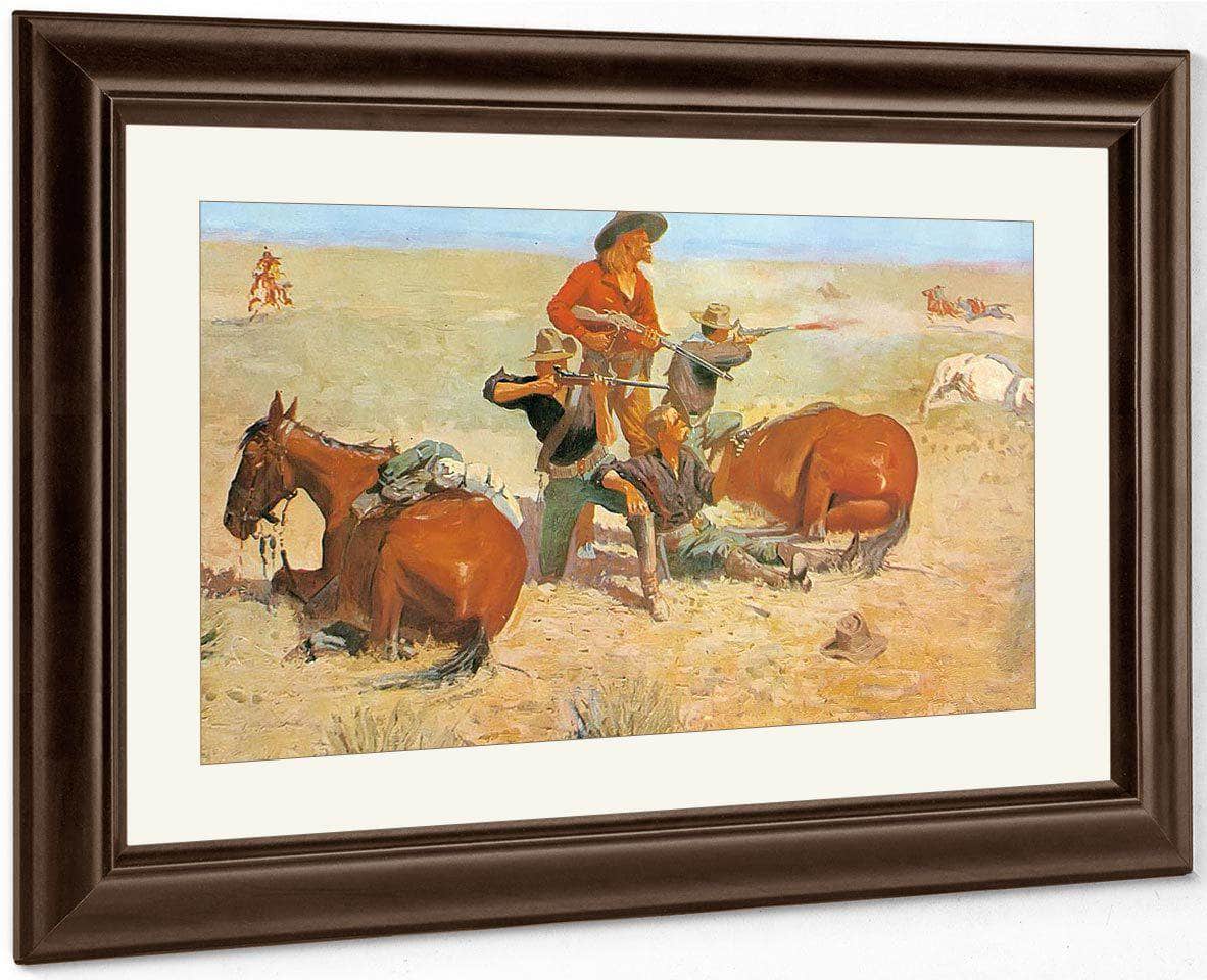 Caught In The Circle By Frederic Remington Fine Art Print