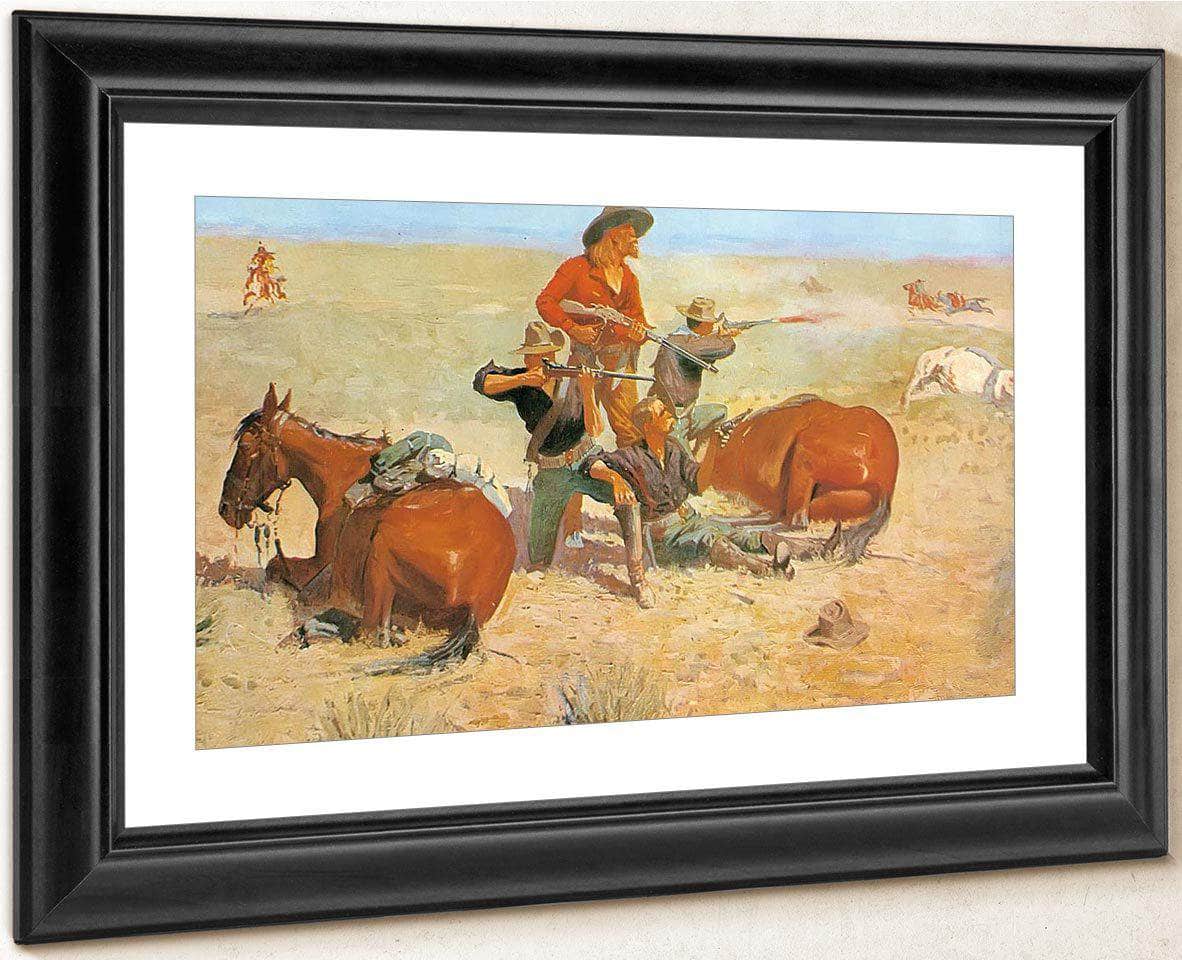 Caught In The Circle By Frederic Remington Fine Art Print