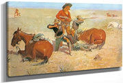 Caught In The Circle By Frederic Remington Fine Art Print
