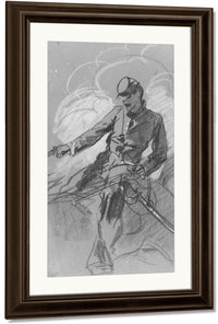 Cavalry Soldier On Horseback 1863 By Winslow Homer Fine Art Print