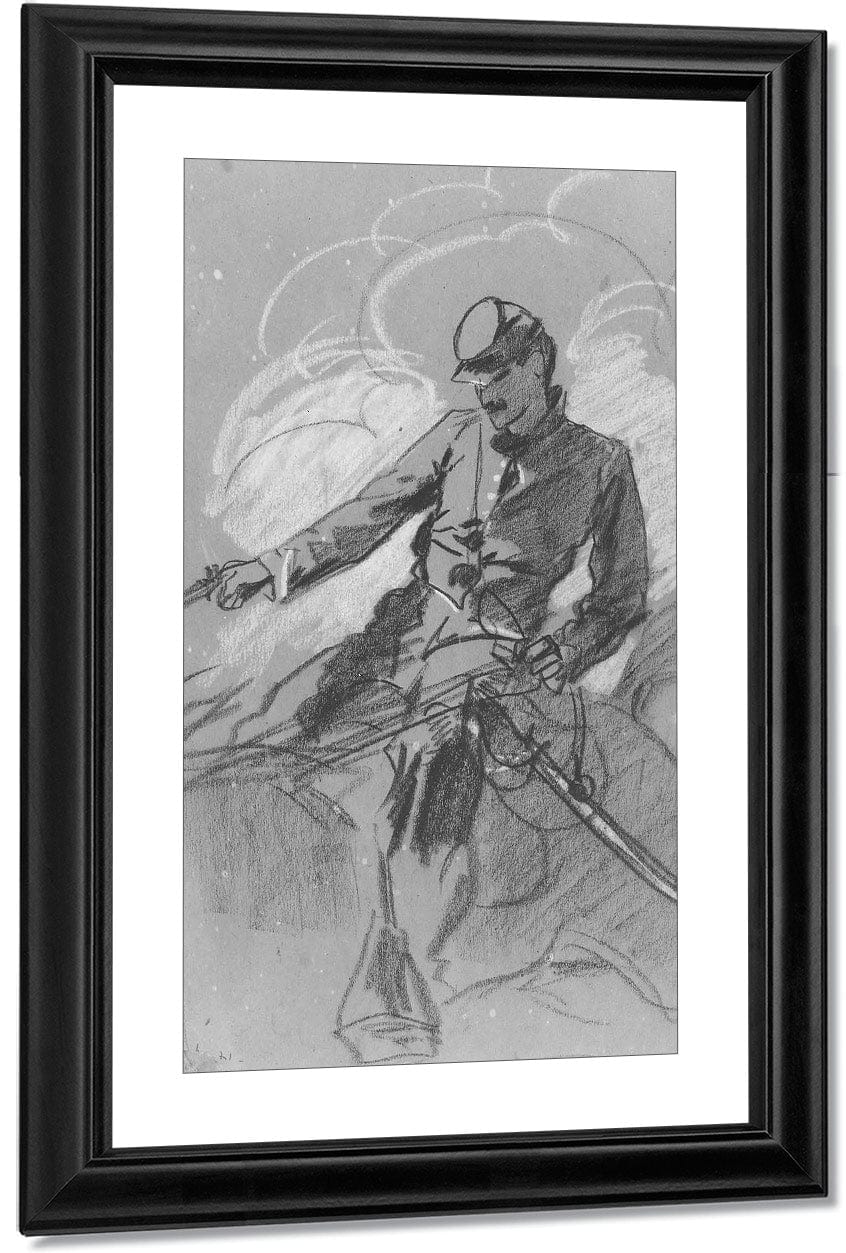 Cavalry Soldier On Horseback 1863 By Winslow Homer Fine Art Print