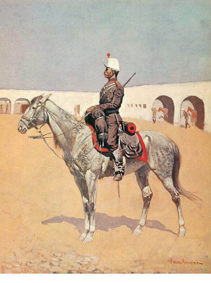Cavalryman Of The Line,Mexico By Frederic Remington Fine Art Print