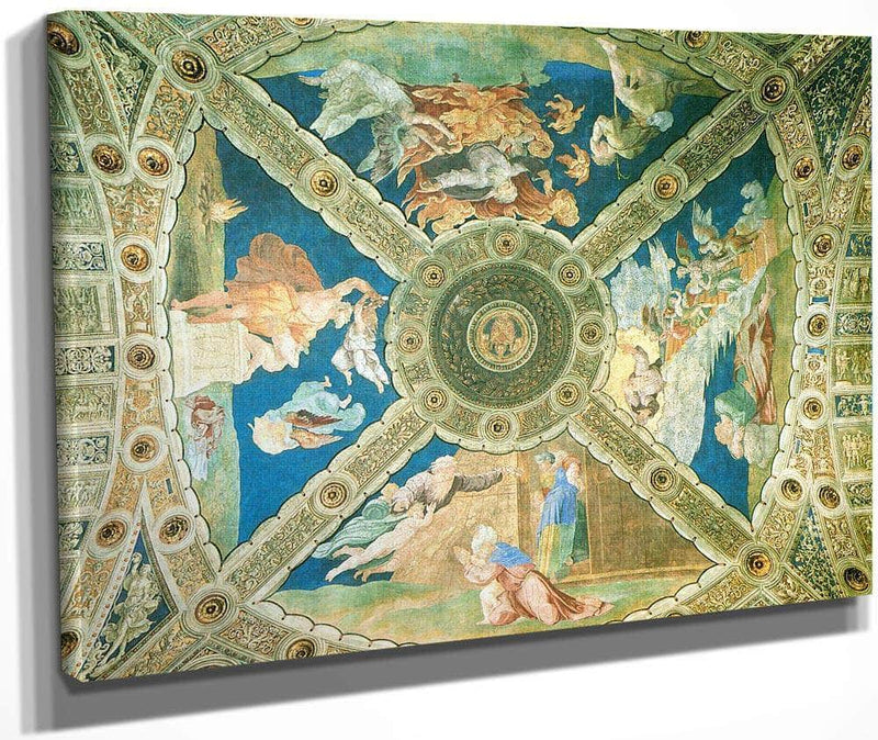 Ceiling Of The Stanza Di Eliodoro By Raphael Fine Art Print