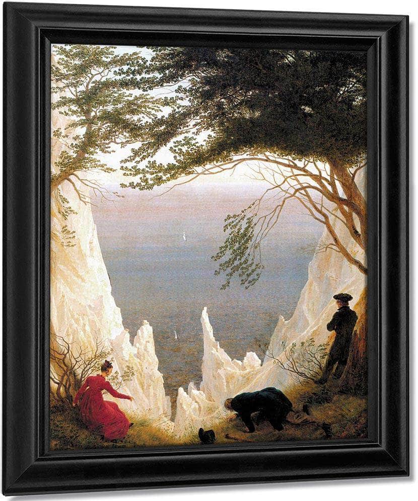Chalk Cliffs On Rugen 1818 By Caspar David Friedrich Fine Art Print