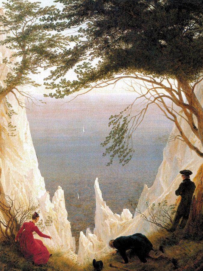 Chalk Cliffs On Rugen 1818 By Caspar David Friedrich Fine Art Print