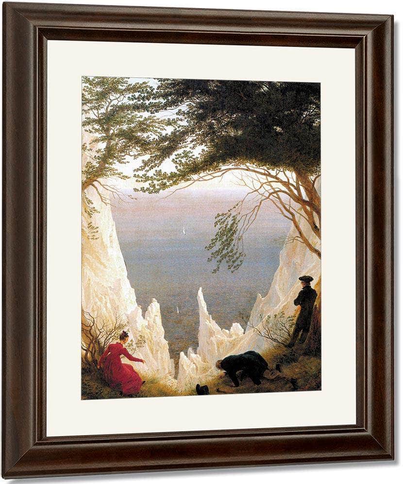 Chalk Cliffs On Rugen 1818 By Caspar David Friedrich Fine Art Print