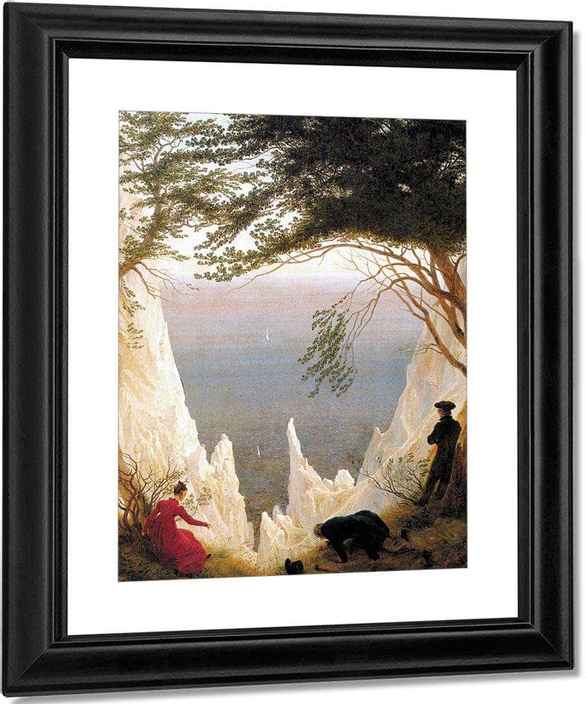 Chalk Cliffs On Rugen 1818 By Caspar David Friedrich Fine Art Print
