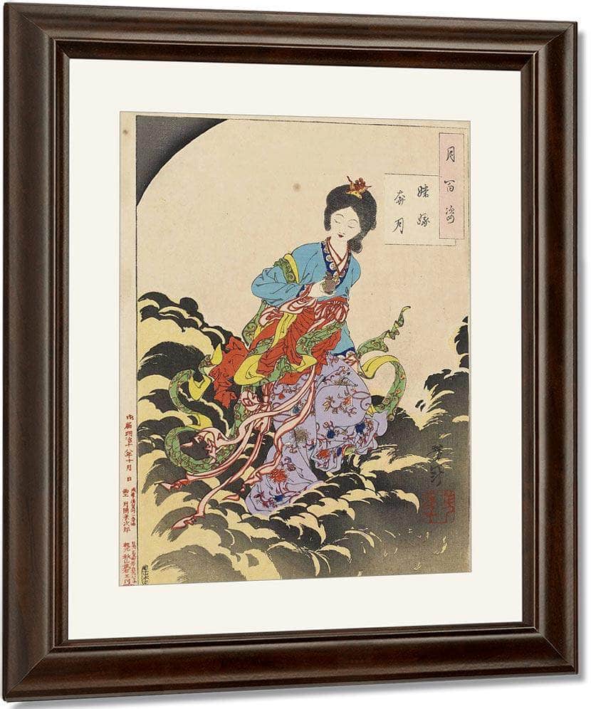 Chang 1039 E Flees To The Moon 1885 By Tsukioka Yoshitoshi Fine Art Print