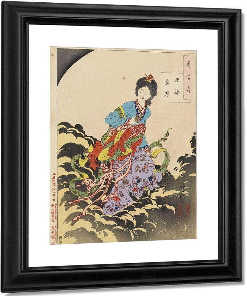Chang 1039 E Flees To The Moon 1885 By Tsukioka Yoshitoshi Fine Art Print