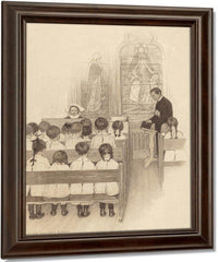 Chapel Grace Church Nursery The Century Magazine Interior Illustration November 1902 By Jessie Willcox Smith Fine Art Print