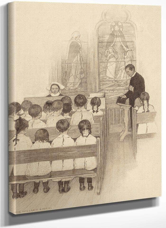 Chapel Grace Church Nursery The Century Magazine Interior Illustration November 1902 By Jessie Willcox Smith Fine Art Print