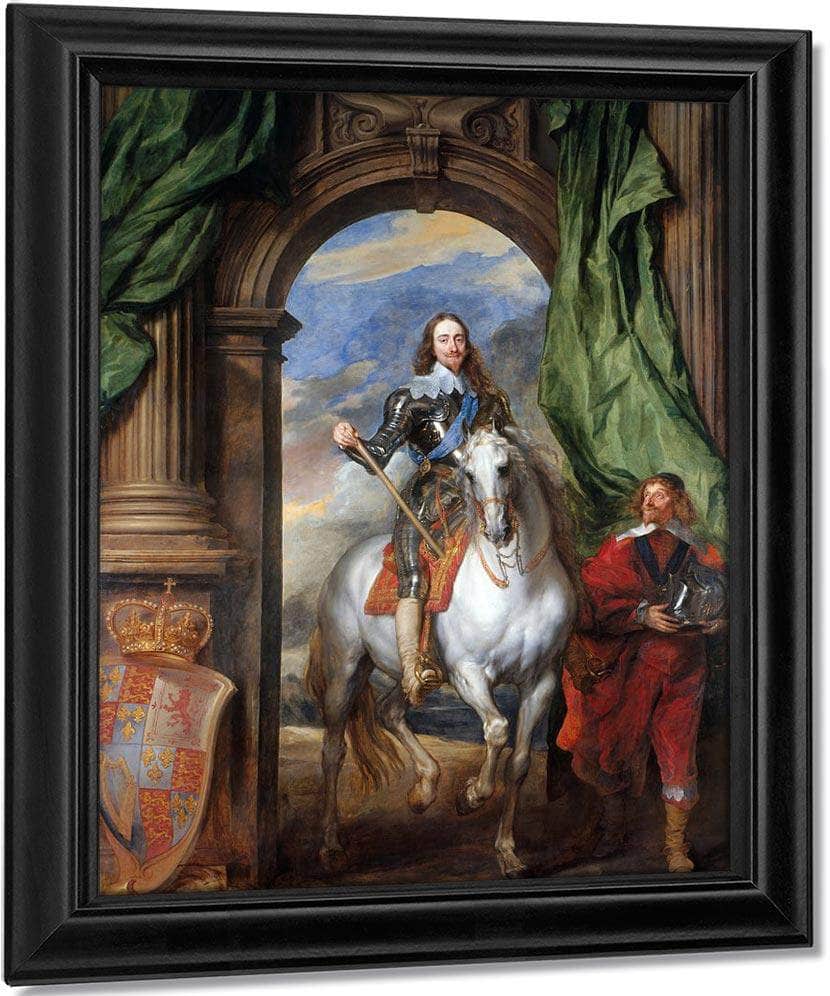 Charles I With Monsieur De St Antoine By Anthony Van Dyck Fine Art Print