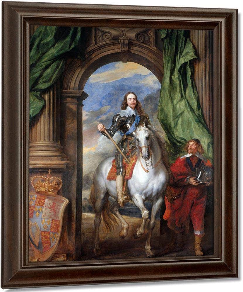 Charles I With Monsieur De St Antoine By Anthony Van Dyck Fine Art Print