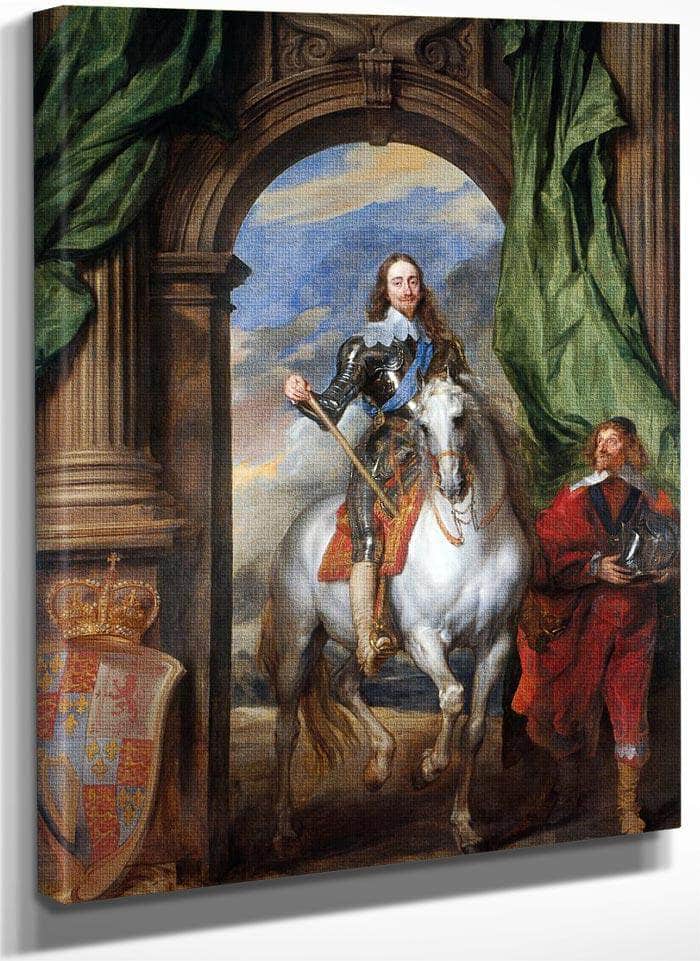 Charles I With Monsieur De St Antoine By Anthony Van Dyck Fine Art Print